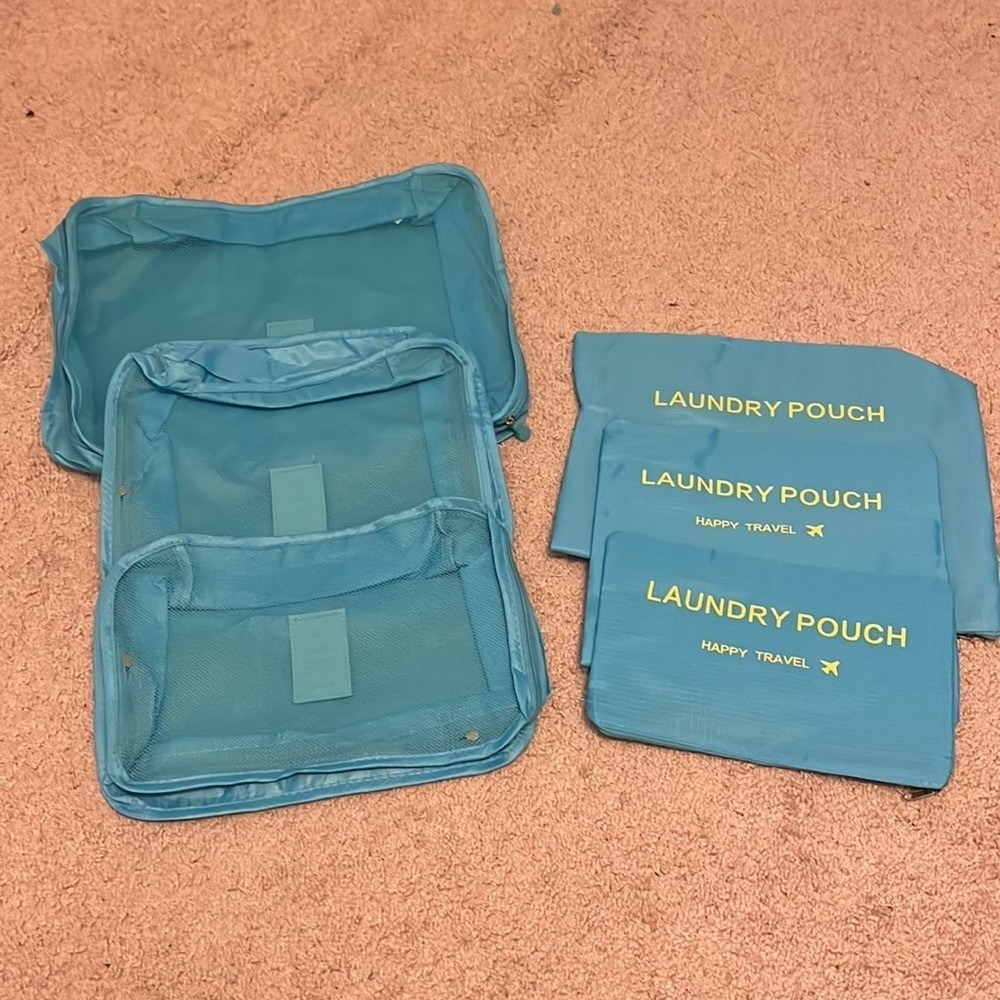 Lightweight 6 Pcs Packing Cubes System Travel‎ Storage Packing NWT